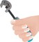 The Beadsmith Metal Stamp Holder, 6 inches, Metal Stamping Tool, with Grey & Aqua Textured Comfort Grip Handle, Holds Stamps in Place with a Safe and Secure Grip.